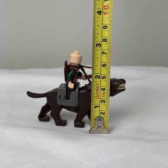 Lego LOTR Warg Black Nose The Hobbit Animal Minifigure w/ Mirkwood Elf Archer - Picture 8 of 8